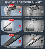 Lemeya 40-Piece Hammered Black Silverware Set for 8 with Serrated Forging Knives,18/10 Stainless Steel Modern Flatware Set,Unique Cutlery Set Spoons and Forks Set,Mirror Polished,Dishwasher Safe