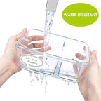 500 Removable Freezer Pantry Oval Canning Labels, Black Polka Borders, Water Oil Resistant with Perforation Line for Food Containers Jars Kitchen Restaurant Storage Organization