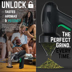 Mamba Monster 3.5g USB Electric Herb Grinder. Large Capacity Portable Metal Herbal Machine & Spice Mill for the Kitchen (Black)