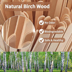 700 Pcs Natural Wooden Coffee Stirrers, 7.5" Disposable Stir Sticks, Ideal for Coffee Bars and Parties, Smooth Splinter-Free Birch wood Stirrer for Tea and Beverages (7.5")