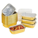 40 Pack 1.5 LB 7.2"×5"×1.8" Small Aluminum Pans with Lids Heavy Duty - 24oz Tin Foil Food Containers with Lids, Disposable Tin Foil Pans with Lids for Baking, Meal Prep, Freezer and Takeout