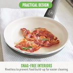 GreenLife Non Stick Fry Pan Set (7" & 10"), Non-Toxic PFAS-Free Ceramic Skillets, Dishwasher & Oven Safe, Egg Omelet Frying Pans, Stay- Cool Handles, Kitchen Home Cooking Essentials, Gray
