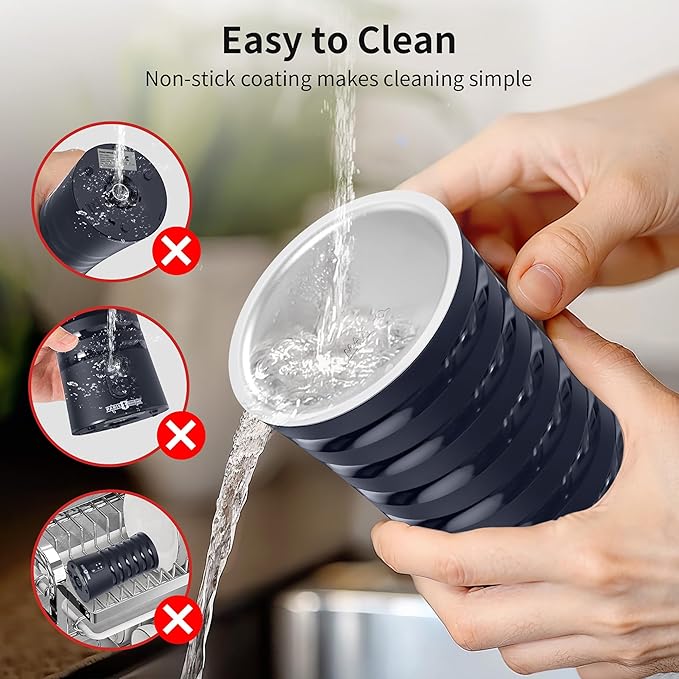 Milk Frother, Paris Rhône 4-in-1 Milk Steamer and Frother, Hot & Cold Foam Milk Warmer with Temperature Control, Auto Shut-Off Frothers for Coffee, Latte, Cappuccino, Macchiato