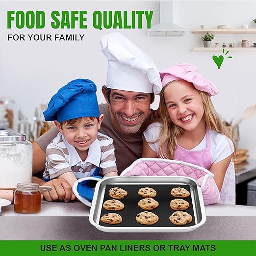 Toaster Oven Liners Reusable for Ninja Air Fryer Bottom Heat Resistant Mat 3 Pack, Compatible with Cuisinart Air Fryer Toaster Oven 12"x12" Airfryer Liner, Heavy Duty Nonstick Square Mats