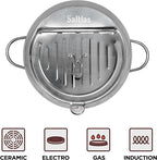 Deep Fryer Pot (°F), 11"/4.4Qt (4.2 L) Extra Large Tempura Frying Pot with Lid, 304 Stainless Steel Fry Pot with Fahrenheit Thermometer and Oil Drip Drain Rack