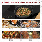 Sunhouse – 10 Inch / 26 cm Non-Stick Deep Frying Pan with Double Pour Spouts, 5-Layer Whitford Non-Stick Coating, PFOA-FREE, Stay-Cool Handle, Induction Compatible with All Cooktops