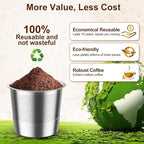 RETHONE Reusable K Cup for Keurig: Stainless Steel K Cup Coffee Pods Compatible with Keurig 1.0 & 2.0 Coffee Makers Machine, BPA-Free Refillable Coffee Filters with Tight Seal, Easy to Clean