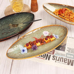 Ceramic Dinner Plates Set of 4, for Bread, Pasta, Salad, sushi - Microwave, Oven and Dishwasher Safe, Scratch Resistant durable Brown Brown reactive glaze