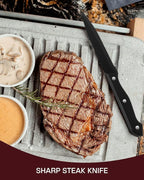 Hammered Black Silverware Set, EUIRIO 48 Pieces Flatware Set for 8, Heavy Duty Stainless Steel Cutlery, Food-Grade Utensil Sets Includes Spoons Forks and Knives, Mirror Finish Dishwasher Safe