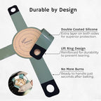 Sourdough Silicone Bread Sling for Dutch Oven 2 PCS - Food-Grade Non-Stick Dough Transfer Tool with 4 Arms, 9" Long, Center Markings - Sourdough Gifts