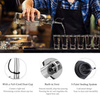 12 Pack Leak-Proof Dust Cap Wine Pourers,Stainless Steel Bottle Pourers for Alcohol, Olive Oil & Syrups- Fast, Controlled Pouring,Bar & Home Kitchen Accessories