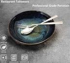 39 oz Ceramic Bowl Set, Salad Bowl, Pasta Bowl, Serving Bowl, Dinner Bowl, Deep/Wide Plate, Microwave, Oven and Dishwasher Safe, Modern Porcelain Dinnerware 8.8 Inch