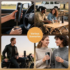 Portable 2-in-1 Coffee Maker, Portable 19 Bar Espresso Machine with Automatic Heating, Compatible with NS and Ground Coffee for Camping, Hiking Travel and Home (Black)