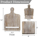 Cookbook Stand Wooden Recipe Book Holder: Recipe Book Stand for Kitchen Counter - Adjustable Cookbook Holder - Rustic Wood Cutting Board Style - Gift - Gray