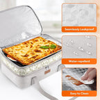 Lifewit Double Decker Casserole Carrier for Hot or Cold Food, Insulated Casserole Baking Dish Bag Food Carrier, Lasagna Holder for Potluck/Parties/Picnic/Cookouts, Fits 9"x13" Baking Dish, Grey