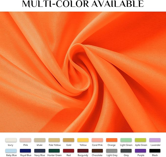 Softalker Rectangle Tablecloth, Waterproof & Stain Resistant Table Cloths Wrinkle Free Fabric Washable 210GSM Polyester Table Cover for Dining/Party/Outdoor - 90 x 156 inch,Orange