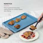 KitchenAid 13x18in Nonstick Aluminized Steel Baking Sheet, Blue Velvet