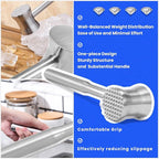 304 Stainless Steel Meat Tenderizer Mallet, Dual Side Meat Hammer Chicken Pounder, Heavy Duty Meat Beater for Steak and Beef, Meat Pounder Kitchen Cooking Mallet Dishwasher Safe