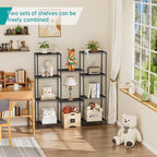 SINGAYE Metal Shelves Wire Shelving：Storage Rack Standing Units Shelf for Kitchen Laundry Bathroom Closet Organizers Pantry Narrow Mesh Adjustable 10" D x 16" W x 55" H Black