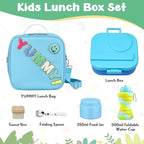 Kids Bento Lunch Box with 12oz Soup Thermo, Kids Leakproof Lunch Food Container with 4 Compartments, Insulated Lunch Bag & Water Cup for Girls Boys to School Travel