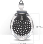Bent Handle Julep Strainer - Stainless Steel Commercial Cocktail Strainer Piña Barware (One Strainer, Polished Finish)