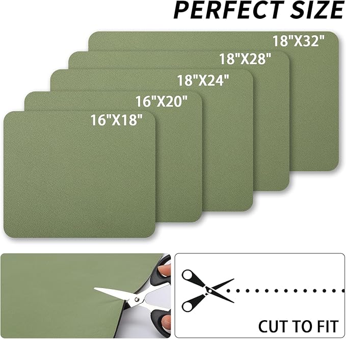 Dish Drying Mat for Kitchen Counter, Heat Resistant Drainer Mats with Non-slip Rubber Backed, Hide Stain Kitchen Super Absorbent Draining Mat, Easy to Clean Dish Rack Pad, Green 18"x24"