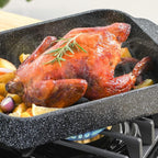 S·KITCHN Set of 3 Nonstick Roasting Pan Baking Dishes for Lasagna, Casserole and Bread Baking Pan, Large & Deep Lasagna Pan with Handles