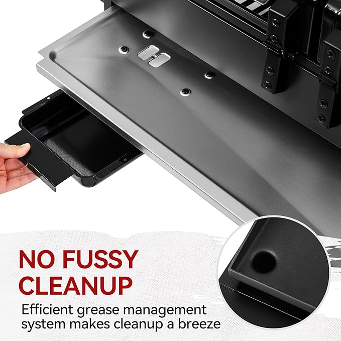 GD4002TPY Portable Tabletop Grill & Griddle Combo with Hood, 4-Burner Portable Propane Gas Grill Griddle Combo for Backyard, Camping, Picnicking and Tailgating, 40,000 BTU, Bronze Gold