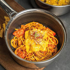 Hybrid Nonstick 1.5 QT Saucepan with Lid, Stainless Steel Honeycomb Pot,Compatible with All Cooktops,Dishwasher and Oven Safe