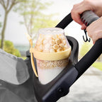 Felli On The Go Yogurt Parfait Snack Cup with Lid, Reusable Leak Proof Acrylic Travel Container for To Go Cereal Granola Milk, 12 oz Clear Mason Jar with Spoon & Crunch Fruit Holder (2, Yellow)