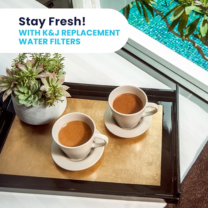 K&J Replacement Charcoal Water Filters Compatible With KEURIG - Universal Fit (NOT CUISINART) for Keurig 2.0 (and older) Coffee Machines (6-Pack)