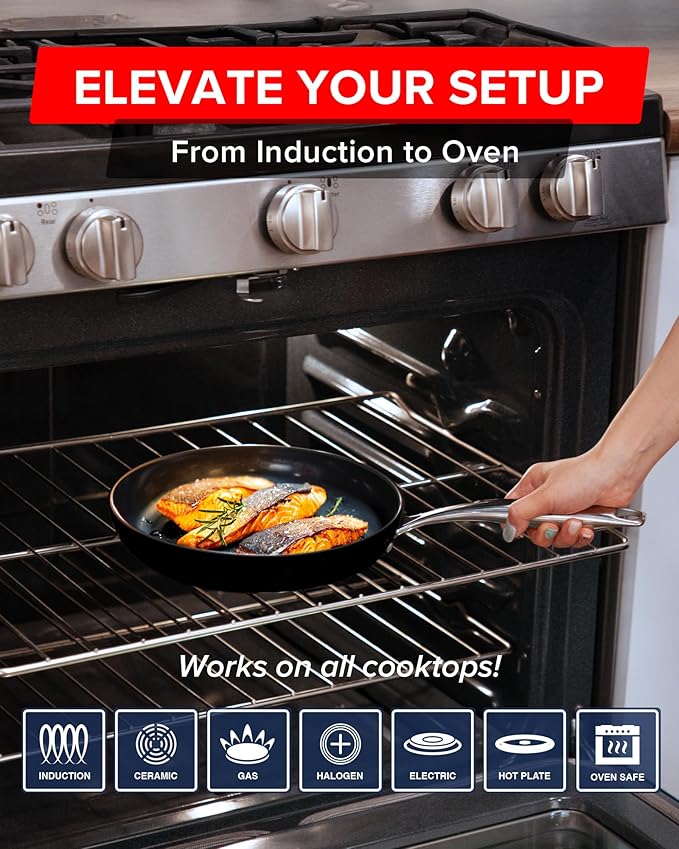 Nuwave Lux 13-Piece Premium Cookware Collection, Next-Generation G11 Duralon Blue Ceramic Nonstick, Ultra Durable, PFAS-Free, Lightweight & Works on All Cooktops