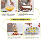 Homikit Kitchen Utensils Set, 15pcs Silicone Cooking Utensil Heat Resistant Spatula Set with Holder for Nonstick Cookware, Useful Kitchen Gadgets & Pots and Pans Accessories, White