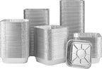 Nicole Home Collection 8x8 Aluminum Pans (500 Pack) 8 Inch Foil Pans - Cake Pans - Aluminum Square Pans - Disposable Food container - great For Cake Baking, Cooking, Heating, Freezing, Prepping Food