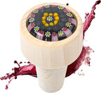 Leakproof Wine Stopper – Unique gift for Dinner Host, Wine Lover, or Housewarming – a versatile wine accessory, use for Wine or Champagne – keeps wine fresher (Black)