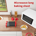 Microwave Sandwich Maker & Grill Cheese Maker with Silicone Oven Mitts, Fast Cooking, Non-Stick, Dishwasher Safe, Perfect for Paninis, Quesadillas, Ideal for College Students & Busy Professionals