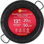Enameled Paella Pan (Carbon Steel, 20 in - 50 cm (13 Servings))