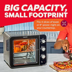 Instant Pot 4-Slice InstantHeat 7-in-1 Air Fryer Toaster Oven, Air Fry, Bake, Toast, Roast, Broil, Warm, and Make Pizza