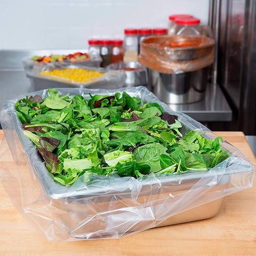 APQ Steam Table Pan Liners 24 x 17 for 1/2 Pan, Disposable Polyethylene Steam Pot Liners Pack of 250, Clear Cooking Liners 24x17, Durable Steam Bags Steamtable pan Liners for Caterers, Restaurants