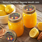 50Pcs Canning Lids Regular Mouth, Superb Canning Lids Not Easy to Rust Excellent Air Tightness, Thick Mason Jar Lids Prevent Warping - Food Grade Material (Red)