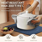 Blue Forest Placemats Set of 6, Dual-Layered Thickened Faux Linen Cloth Place Mats Heat Resistant Machine Washable Wrinkle Free Table Mats Indoor/Outdoor (Navy Blue)