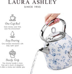 Laura Ashley Stainless Steel Electric Kettle 1.7 Liter - 1500W Rapid Boil Electric Kettles for Boiling Water - Electric Tea Kettles Automatic Shut Off - Overheat & Boil Dry Protection Cordless Kettle