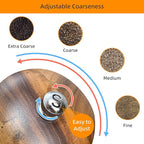 Wooden Salt and Pepper Grinder Set:Pepper Grinder Manual,Adjustable Coarseness,Crafted of Acacia Wood with Ceramic/Stainless Steel Core|Along with Salt&Pepper Mill Tray,Spoon,8in,2pack