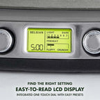 GreenPan Elite 4-Square Belgian & Classic Waffle Maker,Healthy Ceramic Nonstick Dishwasher Safe Plate, Adjustable Shade/Crunch Control, Wont Overflow, Easy Clean, Breakfast,PFAS-Free,Graphite