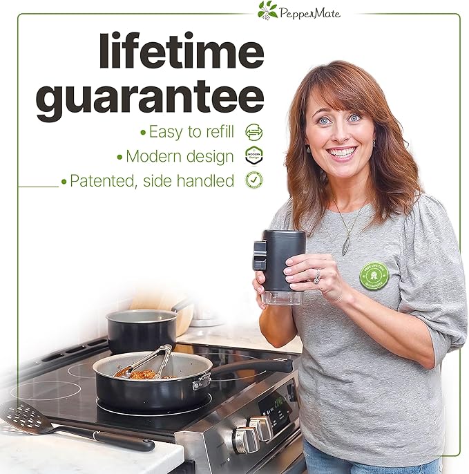 PepperMate Traditional Pepper Grinder Mill - Manual, High-Efficiency Salt and Pepper Grinder Set - Durable, Adjustable Coarseness Pepper Mill Grinder - Easy to Use(Aqua)