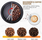 JIAWANSHUN Coffee Roaster Upgraded Electric Coffee Bean Roaster 1.1lb Coffee Roaster for Home Use,0-240℃ Temperature Adjust&Timer 110-120V