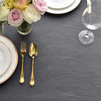 maxmill Jacquard Table Cloth Swirl Pattern Spillproof Wrinkle Resistant Heavy Weight Soft Tablecloth for Kitchen Dinning Tabletop Decoration Outdoor Picnic Rectangle 52 x 70 Inch Charcoal