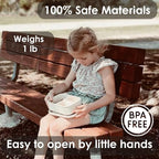 Ali+Oli Silicone Bento Box (Rose) Lunch Box for Kids, Toddlers, Preschoolers & Adults | BPA-Free and Spill-Proof | Ideal for School, and On-the-Go Meals| Perfect for Lunch, Snacks, and Meals