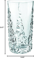 Nachtmann Sculpture 14oz Long Drink Glasses (Set of 4) - Crystal Glassware for Cocktails & Beverages, Elegant Design, Ideal for Special Occasions - Dishwasher Safe Stylish Glassware for Dining
