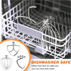 3-Piece Set Mixer Accessories for KitchenAid 4.5QT Tilt-Head Stand Mixers – K45WW, K45DH & K45B Replacement, All Stainless Steel, Dishwasher Safe